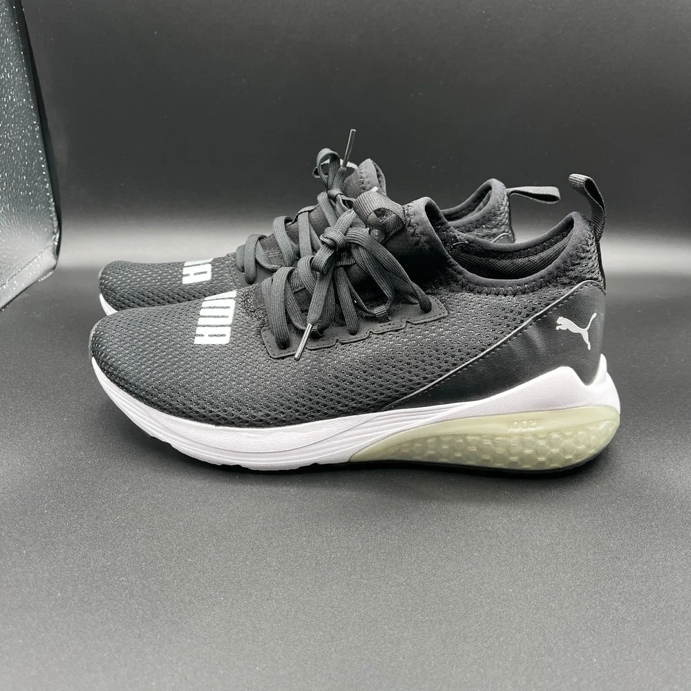 Puma Locell 195425-01 Sneakers Women 9 Black Mesh Lace Up Athletic Running Shoes